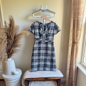 Sara Campbell Black and White Plaid Dress